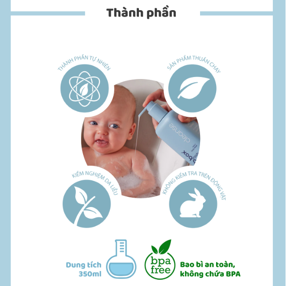 SỮA TẮM GỘI TOÀN THÂN CHO BÉ SƠ SINH 350ML - B.BOX