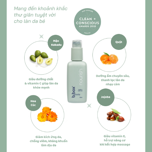 DẦU MASSAGE DƯỠNG ẨM - B.BOX