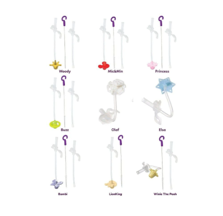 ỐNG HÚT THAY THẾ BÌNH NƯỚC 360 ĐỘ & BỘ DỤNG CỤ VỆ SINH PHIÊN BẢN DISNEY - B.BOX