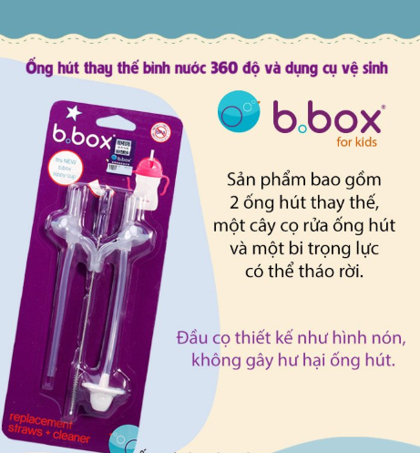 ỐNG HÚT THAY THẾ BÌNH NƯỚC 360 ĐỘ & BỘ DỤNG CỤ VỆ SINH - B.BOX