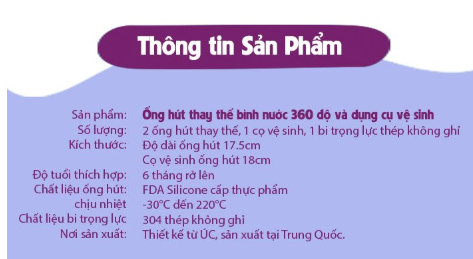 ỐNG HÚT THAY THẾ BÌNH NƯỚC 360 ĐỘ & BỘ DỤNG CỤ VỆ SINH - B.BOX