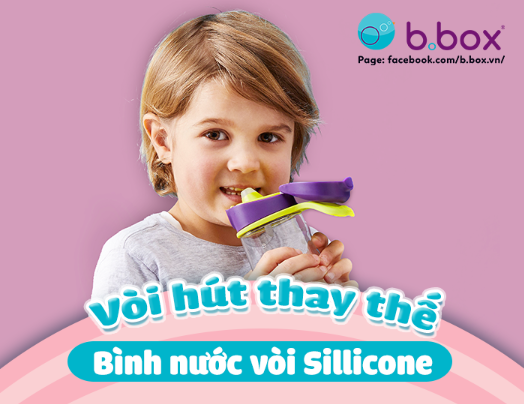 BỘ 2 VÒI HÚT THAY THẾ TIỆN DỤNG CHO BÌNH NƯỚC VÒI SILICONE 450ML - B.BOX
