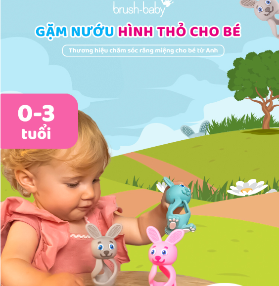 GẶM NƯỚU HÌNH THỎ CHO BÉ - BRUSH-BABY