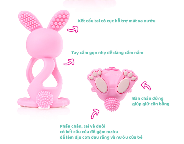 GẶM NƯỚU HÌNH THỎ CHO BÉ - BRUSH-BABY