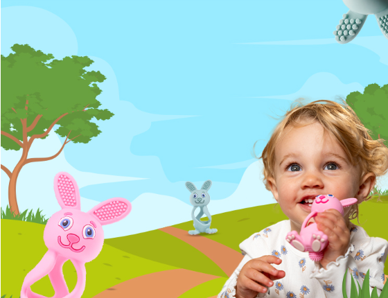 GẶM NƯỚU HÌNH THỎ CHO BÉ - BRUSH-BABY