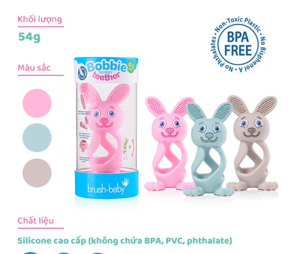 GẶM NƯỚU HÌNH THỎ CHO BÉ - BRUSH-BABY