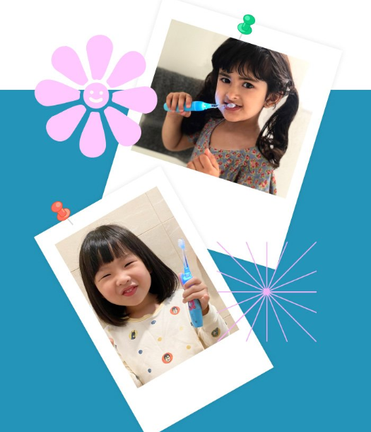 BÀN CHẢI ĐIỆN SÓNG ÂM DÙNG PIN KIDZSONIC - BRUSH-BABY