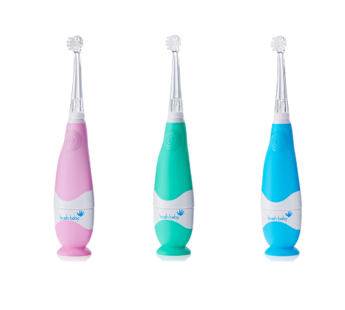 BÀN CHẢI ĐIỆN SÓNG ÂM DÙNG PIN BABY SONIC - BRUSH-BABY