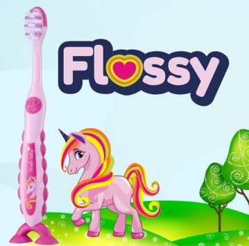 BÀN CHẢI ĐÁNH RĂNG CHO BÉ FLOSSBRUSH TỪ 3-6 TUỔI - BRUSH-BABY