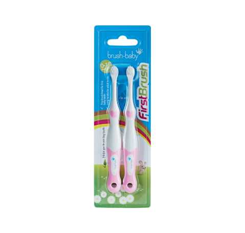 BỘ 2 BÀN CHẢI ĐÁNH RĂNG CHO BÉ TỪ 0-18 THÁNG - BRUSH-BABY