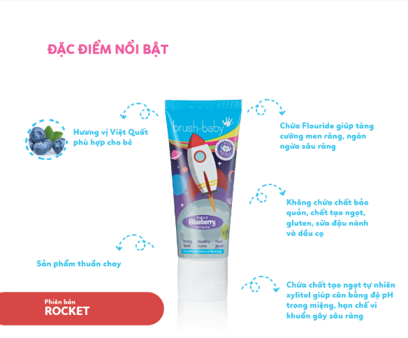 COMBO 9 KEM ĐÁNH RĂNG CHỨA FLOURIDE 50ML CHO BÉ Ở MỌI ĐỘ TUỔI - BRUSH-BABY