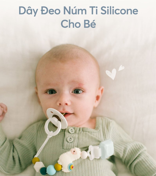 DÂY ĐEO NÚM TI SILICONE CHO BÉ - LOULOU LOLLOPOP