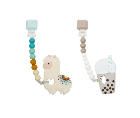 GẶM NƯỚU SILICONE KÈM DÂY ĐEO CHO BÉ - LOULOU LOLLOPOP