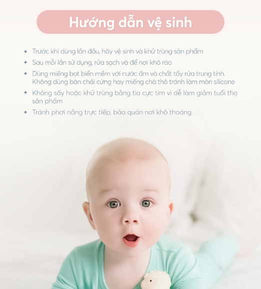 GẶM NƯỚU SILICONE KÈM DÂY ĐEO CHO BÉ - LOULOU LOLLOPOP