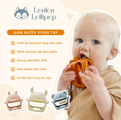 GẶM NƯỚU VÒNG TAY SILICONE CHO BÉ - LOULOU LOLLOPOP