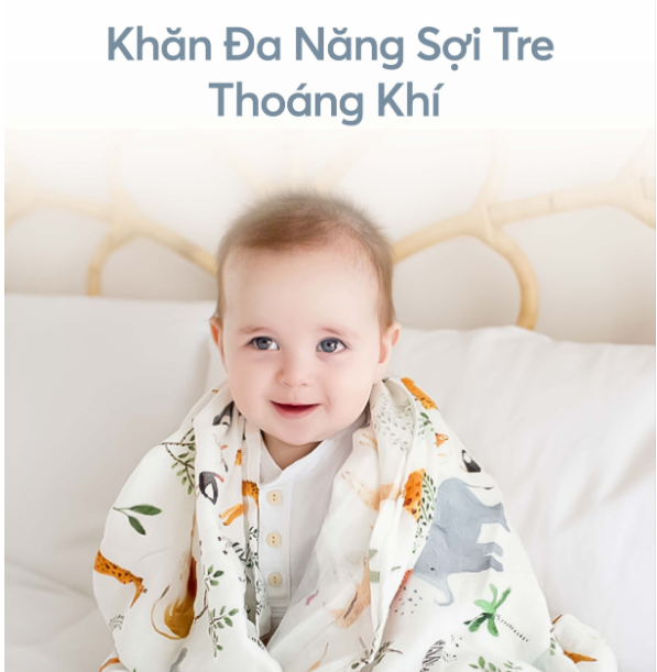 CHĂN ĐA NĂNG SỢI TRE THOÁNG KHÍ CHO BÉ - LOULOU LOLLOPOP