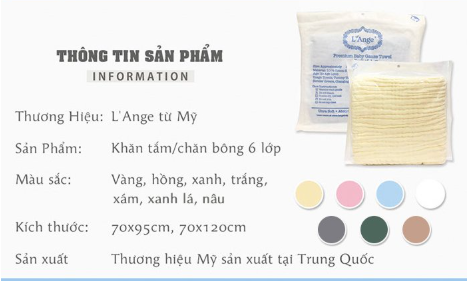 KHĂN VẢI BỐNG CHO BÉ NHIỀU SIZE VÀ MÀU - KHĂN TẮM/KHĂN QUẤN/KHĂN SỮA/KHĂN ĐẮP - L'ANGE