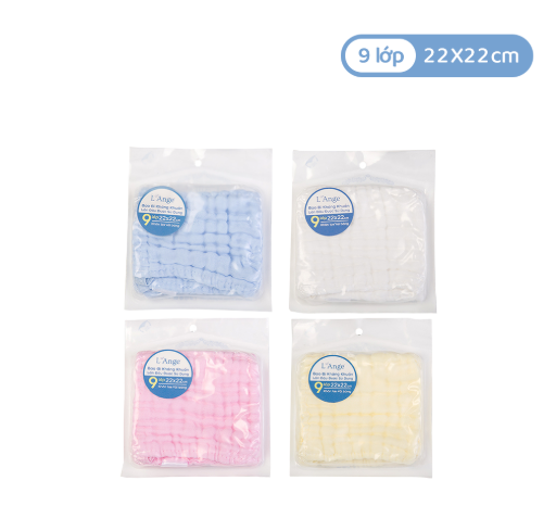 KHĂN SỮA/KHĂN LÓT ĐẦU/KHĂN LAU MẶT/KHĂN YẾM VẢI BÔNG 9 LỚP (SET 1 CÁI) - L'ANGE