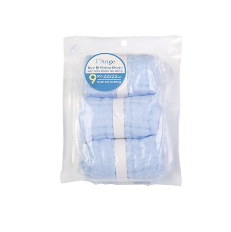 KHĂN SỮA/KHĂN LÓT ĐẦU/KHĂN LAU MẶT/KHĂN YẾM VẢI BÔNG 9 LỚP (SET 3 CÁI) - L'ANGE