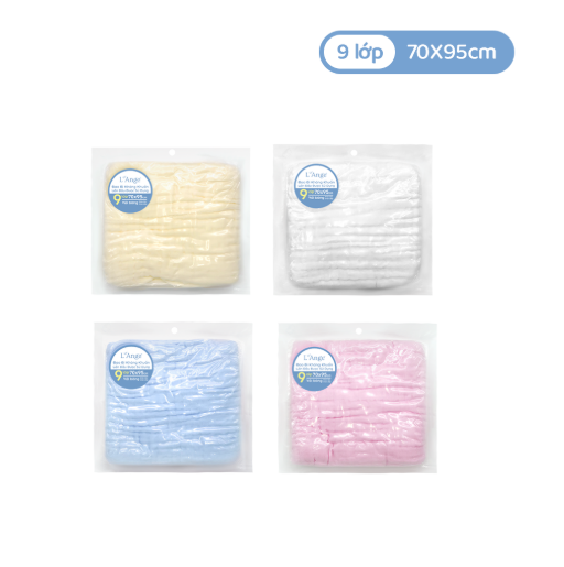 KHĂN TẮM/KHĂN QUẤN/CHĂN ĐẮP VẢI BÔNG 9 LỚP 70X95CM- L'ANGE