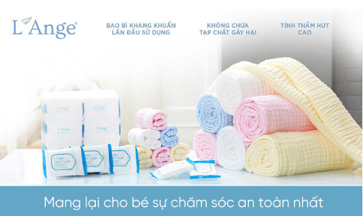 KHĂN TẮM/KHĂN QUẤN/CHĂN ĐẮP VẢI BÔNG 9 LỚP 70X95CM- L'ANGE