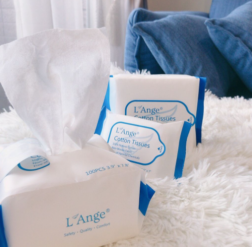 KHĂN VẢI KHÔ ĐA NĂNG CHO MẸ VÀ BÉ BỊCH 100 MIẾNG- L'ANGE