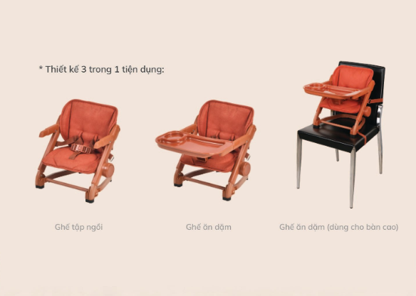 GHẾ ĂN DẶM 3IN1- UNILOVE