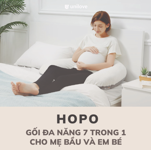 GỐI ĐA NĂNG 7IN1 HOPO CHO MẸ BẦU VÀ EM BÉ- UNILOVE