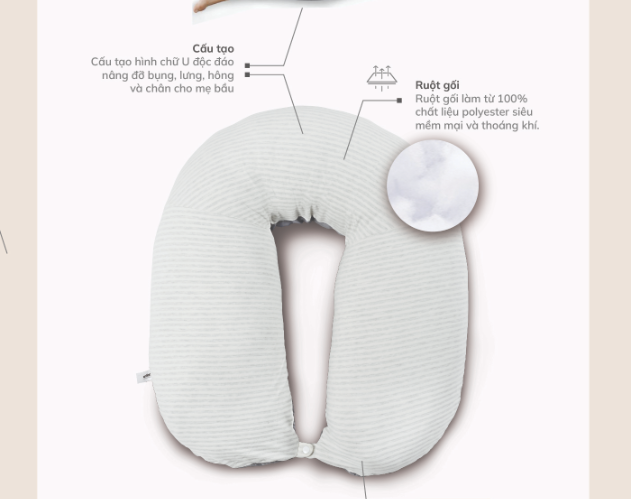 GỐI ĐA NĂNG 7IN1 HOPO CHO MẸ BẦU VÀ EM BÉ- UNILOVE