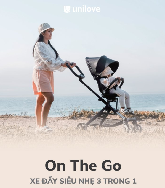 XE ĐẨY SIÊU NHẸ 3IN1 ON-THE-GO - UNILOVE