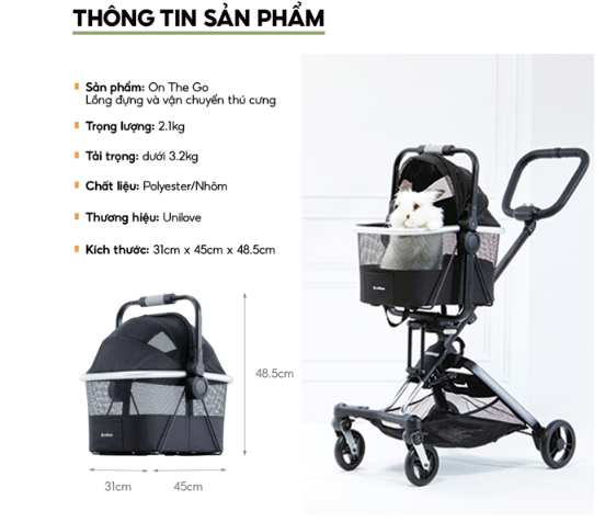 LỒNG ĐỰNG THÚ CƯNG ON-THE-ON - UNILOVE