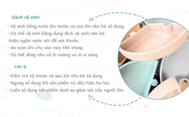KHAY ĂN DẶM SILICONE CÓ THỂ THÁO RỜI - MINIKOIOI