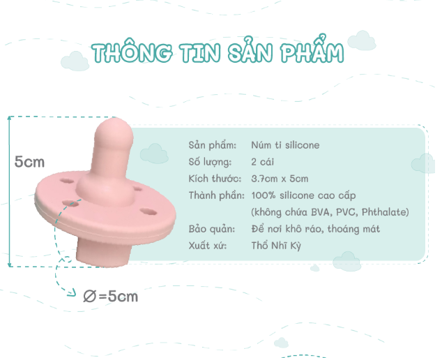SET 2 CÁI NÚM TI SILICONE - MINIKOIOI