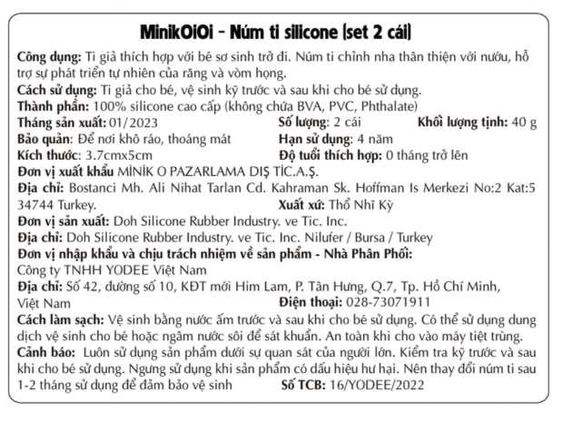 SET 2 CÁI NÚM TI SILICONE - MINIKOIOI