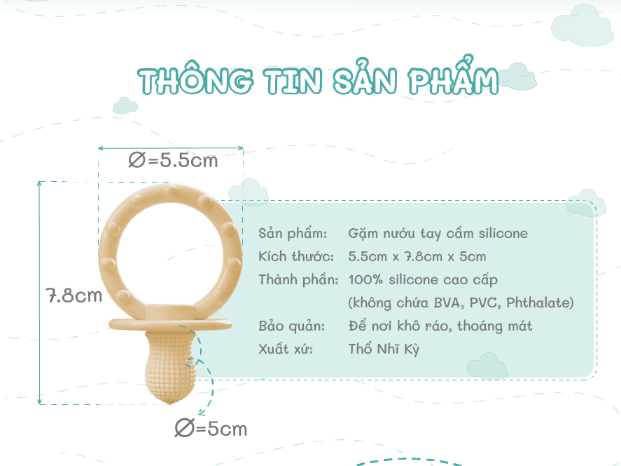 GẶM NƯỚU TAY CẦM BẰNG SILICONE - MINIKOIOI