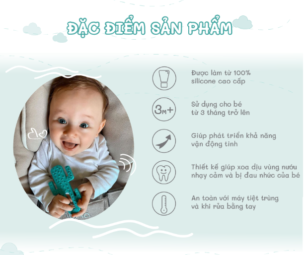 GẶM NƯỚU XƯƠNG RỒNG BẰNG SILICONE - MINIKOIOI