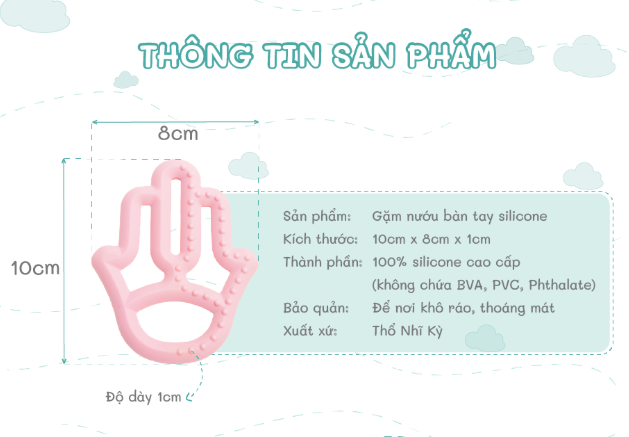 GẶM NƯỚU BÀN TAY BẰNG SILICONE - MINIKOIOI