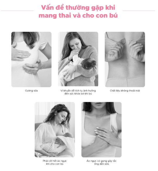 ÁO LÓT BẦU VÀ CHO CON BÚ CLASSIC KHÔNG GỌNG - SHAPEE