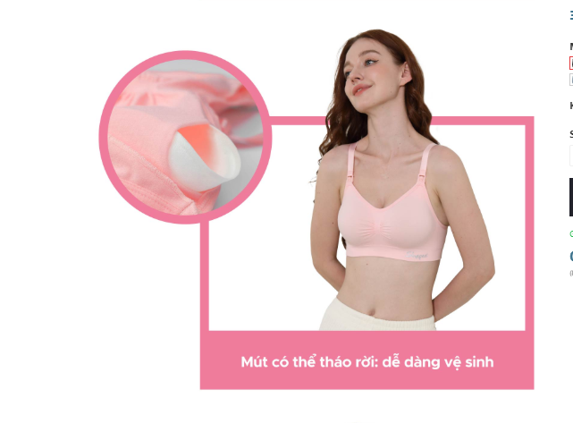 ÁO LÓT BẦU VÀ CHO CON BÚ CLASSIC KHÔNG GỌNG - SHAPEE