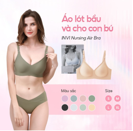 ÁO LÓT BẦU VÀ CHO CON BÚ INVI KHÔNG GỌNG - SHAPEE