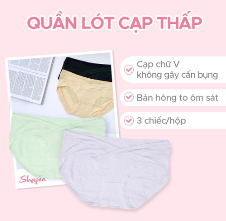 SET 3 CÁI NGẪU NHIÊN QUẦN LÓT BẦU CẠP THẤP - SHAPEE