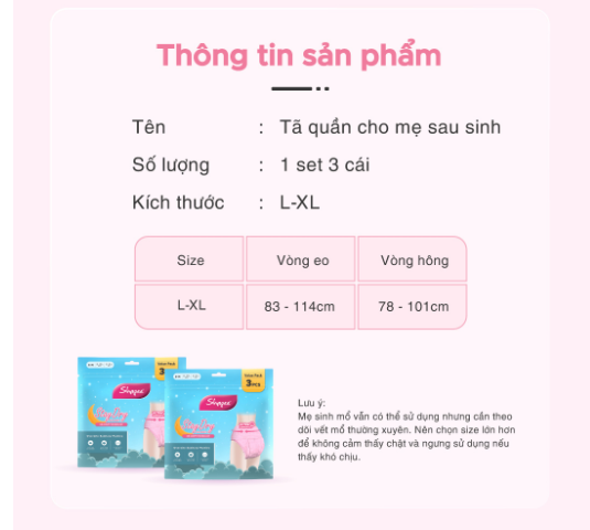 SET 3 CÁI TÃ QUẦN CHO MẸ SAU SINH - SHAPEE