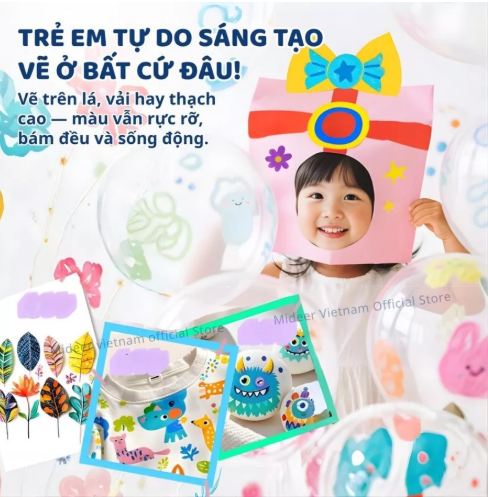 MÀU STRAIGHT LIQUID ACRYLIC MARKERS - MIDEER