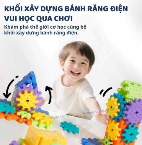 MÔ HÌNH LẮP RÁP ĐỘNG CƠ BÁNH RĂNG ELECTROGEAR BLOCK SET  - MIDEER