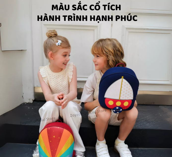BALO MẦM NON ZOYZOII, CẶP SIÊU NHẸ CHO BÉ ĐI HỌC MẪU GIÁO MÃ B79