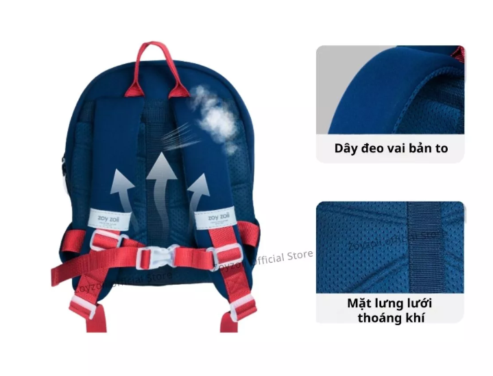 BALO MẦM NON ZOYZOII, CẶP SIÊU NHẸ CHO BÉ ĐI HỌC MẪU GIÁO MÃ B79