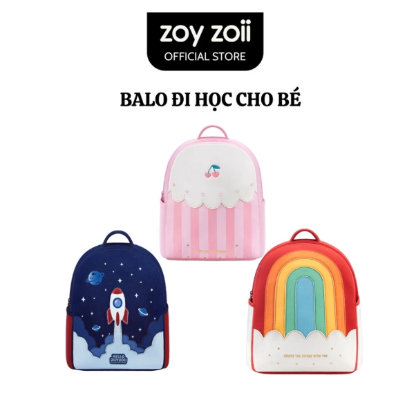 BALO ĐI HỌC CHO BÉ LỚP 1 ZOYZOII SIÊU NHẸ DÀNH CHO BÉ TRAI BÉ GÁI ZOY SERIES KIDS BACKPACK MÃ B19