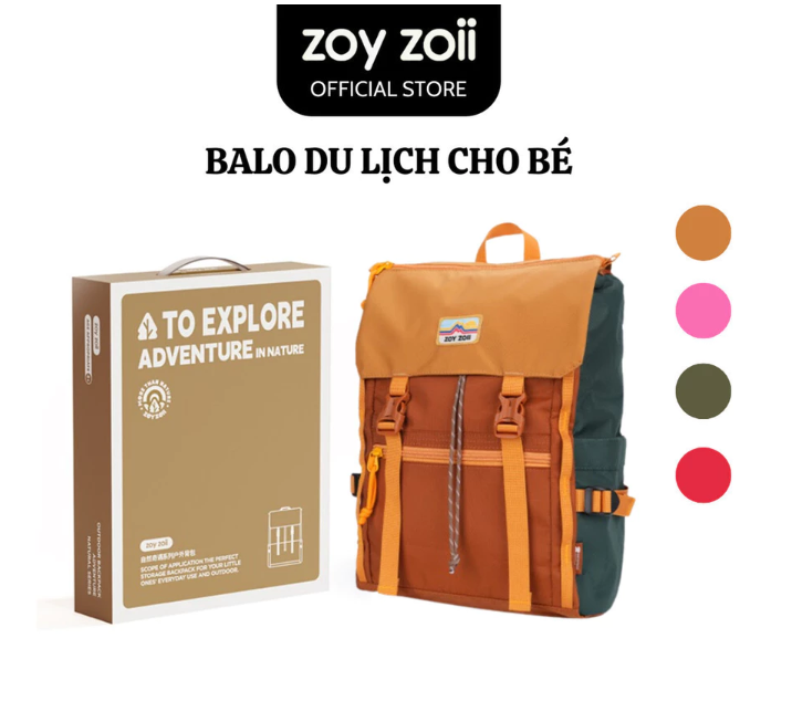 BALO DU LỊCH CHO BÉ ZOYZOII OUTDOOR ADVENTURE SERIES, BALO ĐI PHƯỢT, LEO NÚI CAO CẤP CHO BÉ B72