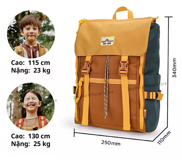 BALO DU LỊCH CHO BÉ ZOYZOII OUTDOOR ADVENTURE SERIES, BALO ĐI PHƯỢT, LEO NÚI CAO CẤP CHO BÉ B72