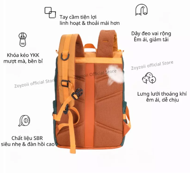 BALO DU LỊCH ZOYZOII CHO BÉ TRANG BÉ GÁI, BALO ĐI PHƯỢT NHỎ GỌN NATURAL ADVENTURE SERIES B73